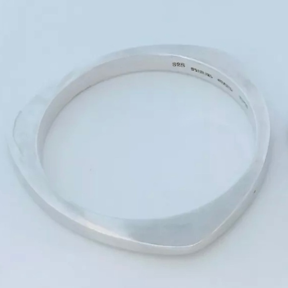 Taxco Mexico Sterling Silver 925 TS-19 Modernist Vintage Bangle Bracelet 34 g - Picture 1 of 6
